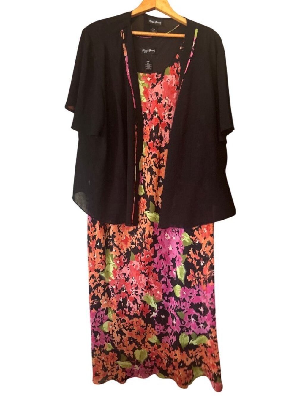 Maggie Barnes Short Sleeve Bolero Jacket & Sleeveless Dress Multi Floral 26W